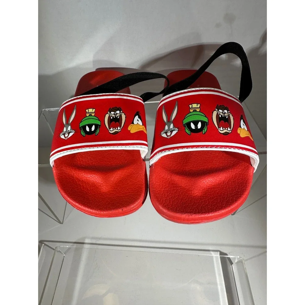LooneyTunes Toddler Red Slides with Backstrap 27 (10.5)
